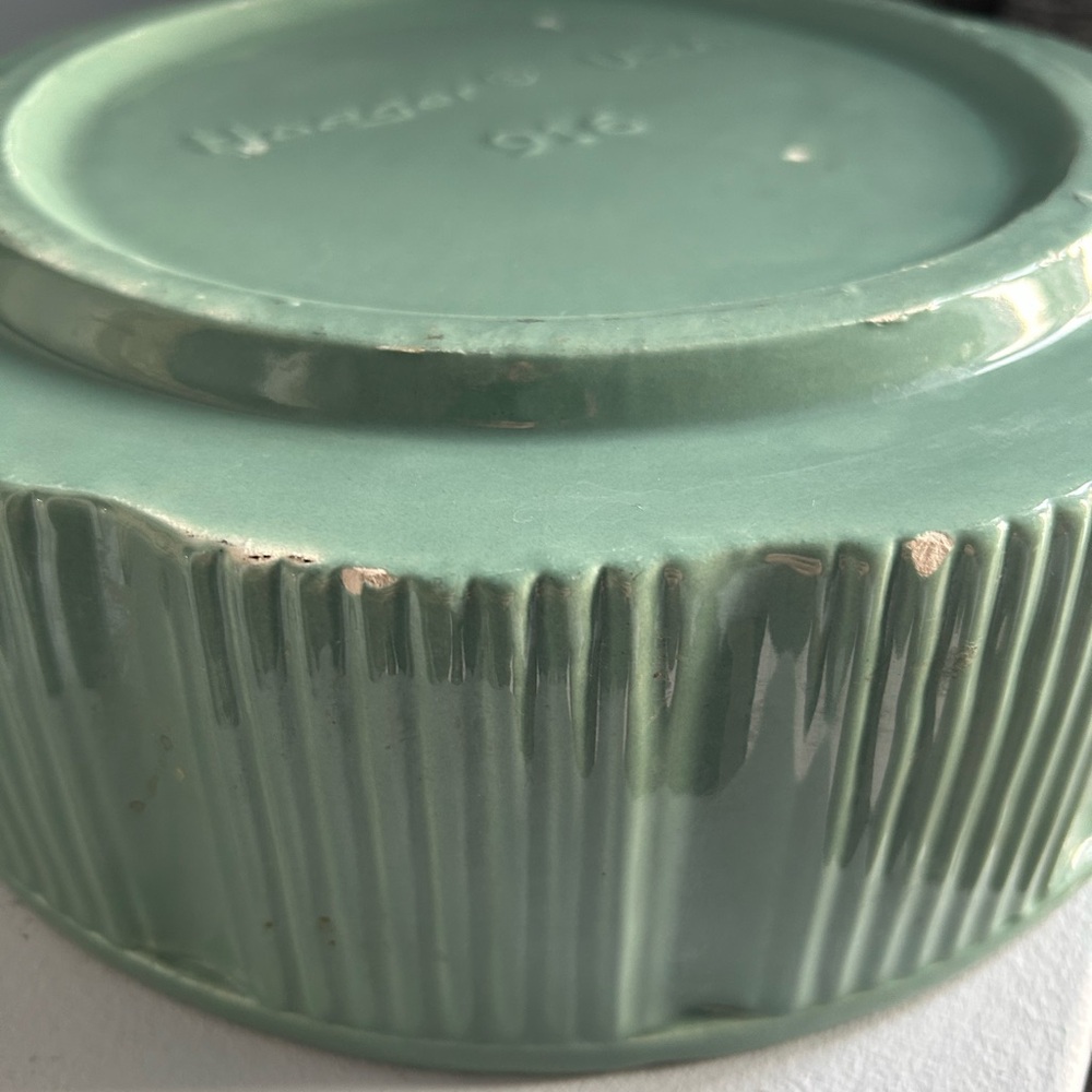 Vintage MCM  Haeger Green Ceramic Bowl - Picture 8 of 8